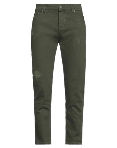 Shop Grey Daniele Alessandrini Man Pants Military Green Size 34 Organic Cotton, Elastane
