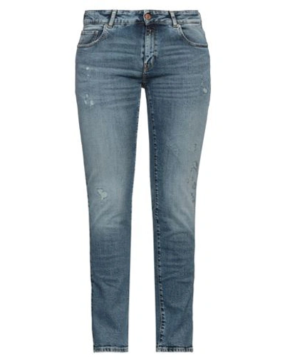 Shop Replay Woman Jeans Blue Size 29w-32l Cotton, Elastane