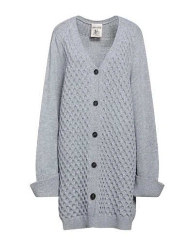 Shop Semicouture Woman Cardigan Grey Size S Virgin Wool, Cashmere