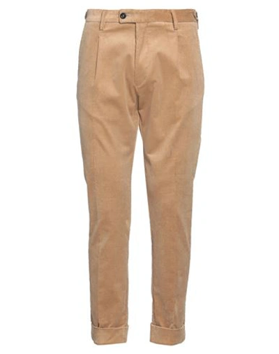 Messagerie Man Pants Camel Size 36 Cotton, Elastane In Beige