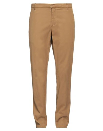 Dondup Man Pants Camel Size 34 Modal, Cotton, Elastane In Beige