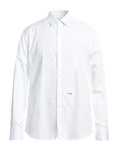 Shop Dsquared2 Man Shirt White Size 42 Cotton
