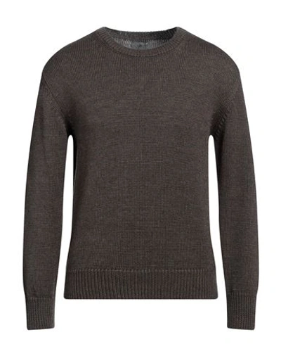 Shop Bl'ker Man Sweater Brown Size Xl Wool