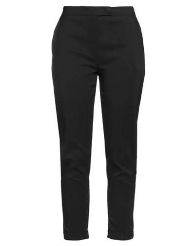 Simona G. Woman Pants Black Size 12 Polyester, Elastane In Black