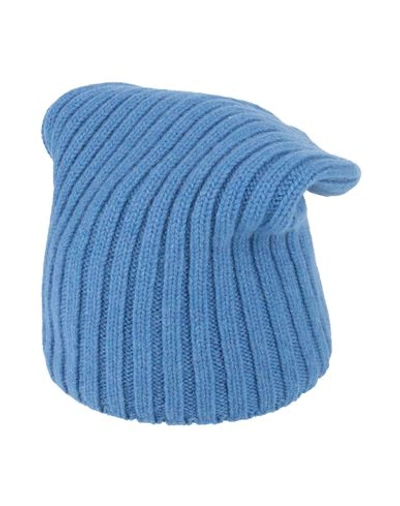 Shop Aragona Woman Hat Blue Size Onesize Cashmere