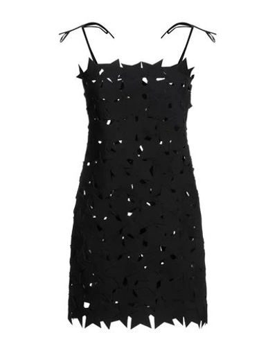 Msgm Woman Mini Dress Black Size 4 Polystyrene, Viscose, Elastane In Black