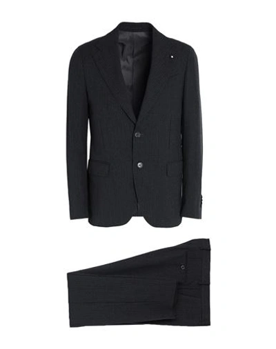 Shop Lardini Man Suit Steel Grey Size 40 Wool