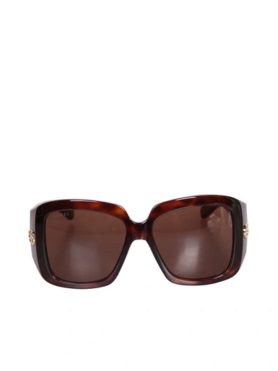 Gucci Oversized Square Frame Sunglasses In Brown