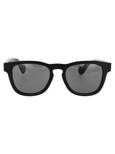 Shop Moncler Sunglasses In 01a Black