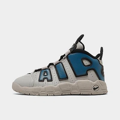 Shop Nike Kids' Toddler Air More Uptempo Basketball Shoes In Light Iron Ore/industrial Blue/iron Grey