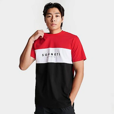 Sonneti Men's London Capri Striped T-shirt In Red/white/black | ModeSens