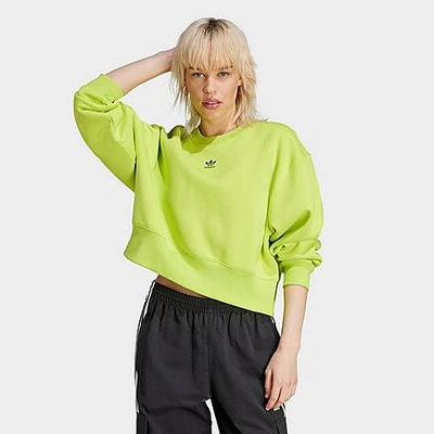 Shop Adidas Originals Adidas Women's Originals Adicolor Essentials Crewneck Sweatshirt In Semi Solar Yellow
