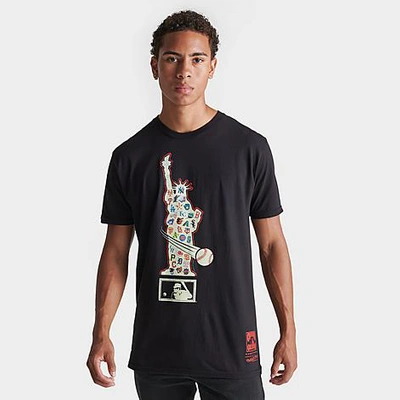 Shop Mitchell And Ness Men's Mlb Liberty Graphic T-shirt In Black