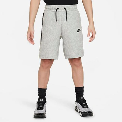 Shop Nike Boys' Tech Fleece Shorts In Dark Grey Heather/black/black