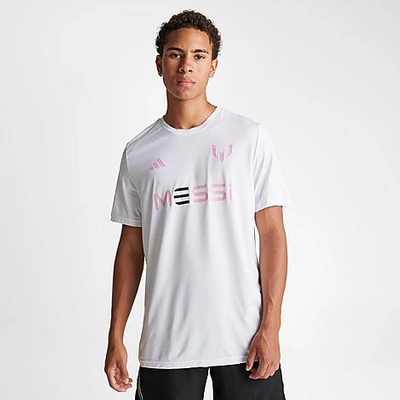 Shop Adidas Originals Adidas Messi Pregame T-shirt In White