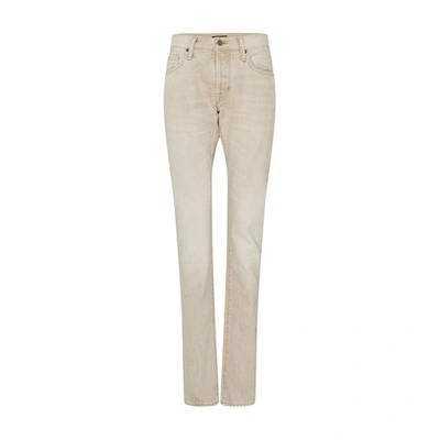 Shop Tom Ford Slim-fit Jeans In Washed_pale_beige