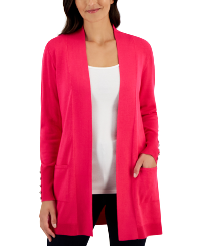 Jm Collection Women's Button-Sleeve Flyaway Cardigan, Created for