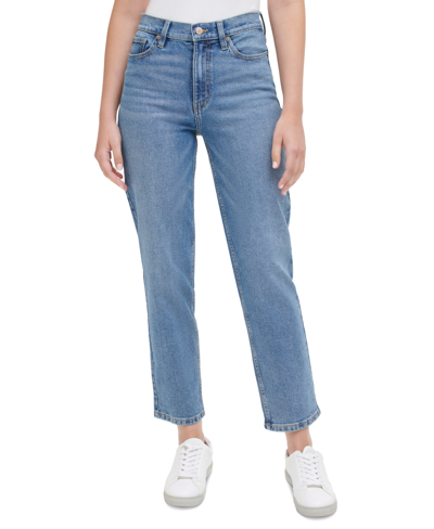 Shop Calvin Klein Jeans Est.1978 Women's High-rise Straight-leg Jeans In Caldwell