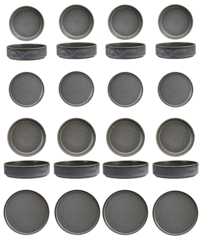 Fortessa Sound Thunder 16 Pc. Dinnerware Set, Service For 4 In Thunder