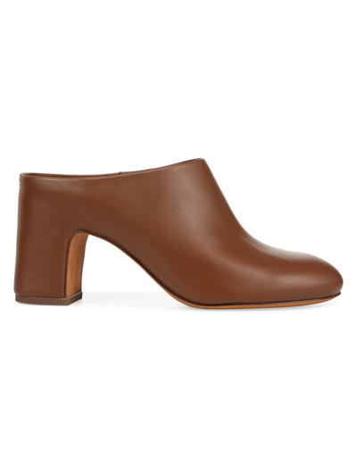 Shop Vince Women's Tala 70mm Leather Mules In Coriander