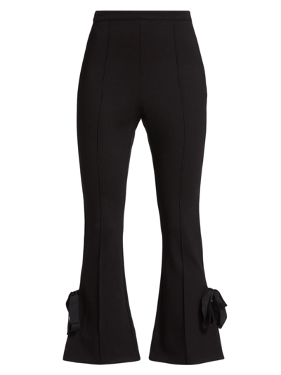 Shop Cinq À Sept Women's Lou Ponte Cropped Pants In Black