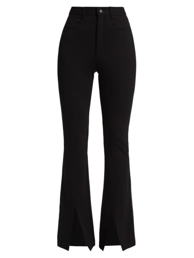 Shop Cinq À Sept Women's Shanis Ponte Split-hem Pants In Black