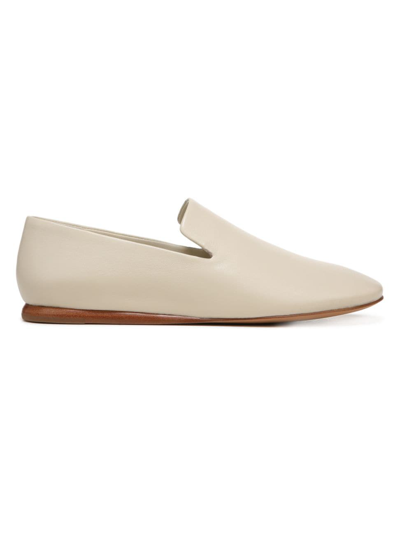 Shop Vince Women's Demi Grained Leather Loafers In Moonlight