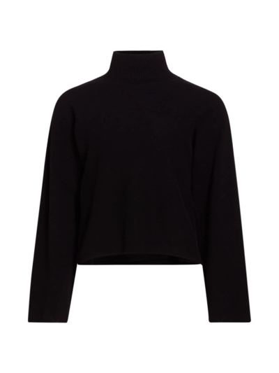 Shop Vince Women's Wool & Cashmere Turtleneck Sweater In Black