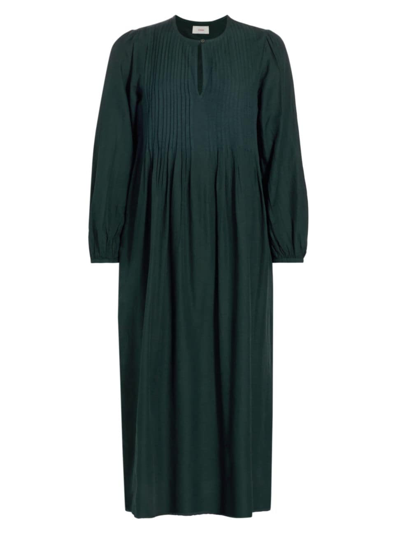 Shop Xirena Women's Marta Cotton-blend Midi Dress In Dark Teal