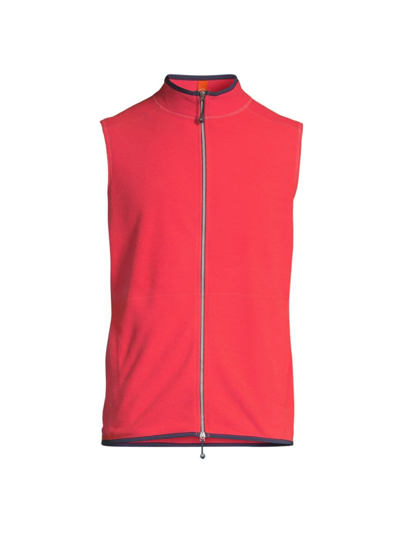 Shop Peter Millar Men's Crown Sport Thermal Flow Micro Fleece Vest In Burning Sunset