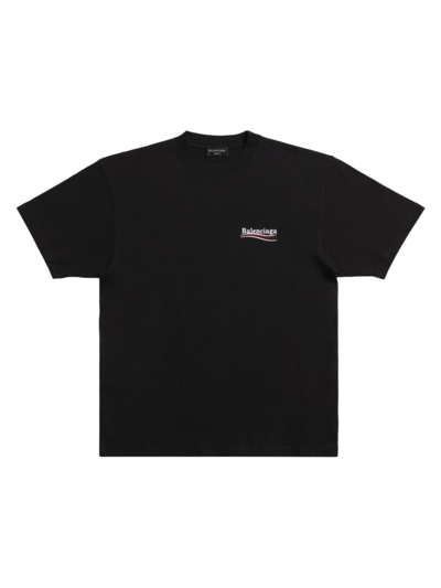 Shop Balenciaga Political Campaign T-shirt Large Fit In Black