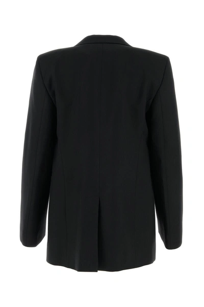 Chloé Open-front Ramie Blazer In Black