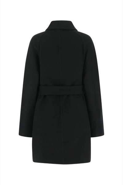 Givenchy High-low Wool Peacoat In 002