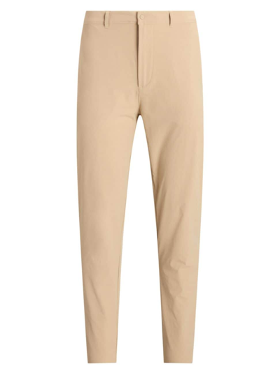 Shop Ralph Lauren Men's Stretch Flat-front Pants In Khaki