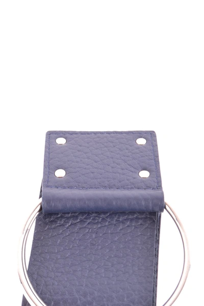 Shop Orciani Belts In Dark Blue