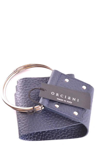 Shop Orciani Belts In Dark Blue