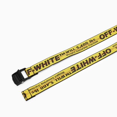 Shop Off-white ™ Industrial Logo Belt 2cm In Yellow