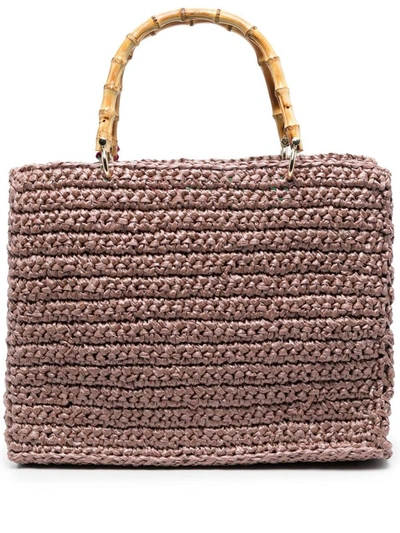 Shop Chica Luna Straw Handbag In Brown