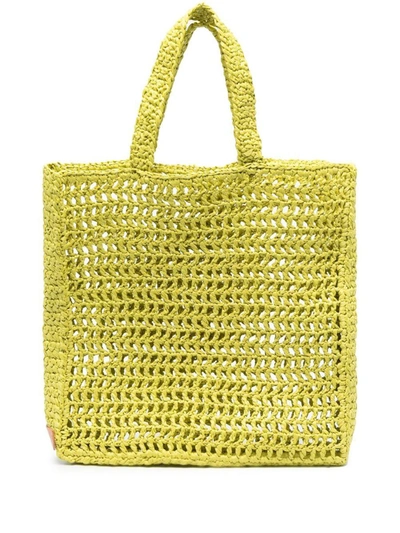Shop Chica Naxos Straw Handbag In Green