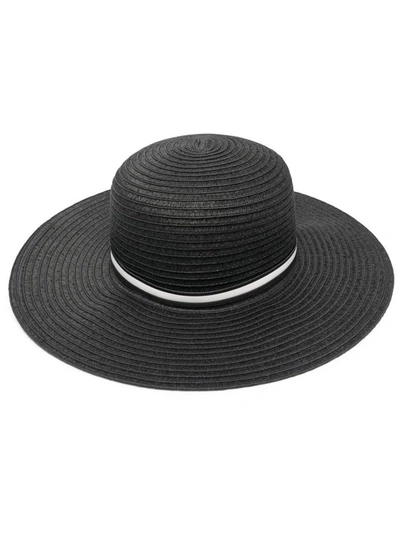 Shop Borsalino Giselle Straw Hat In Black