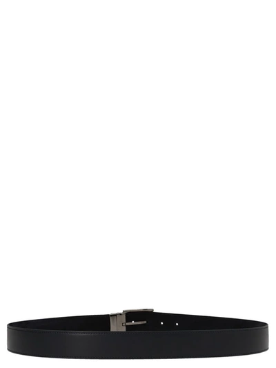 Shop Andrea D'amico Reversible Suede Leather Belt In Blue