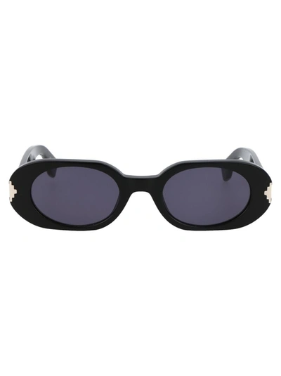Shop Marcelo Burlon County Of Milan Sunglasses In 1007 Black Dark Grey