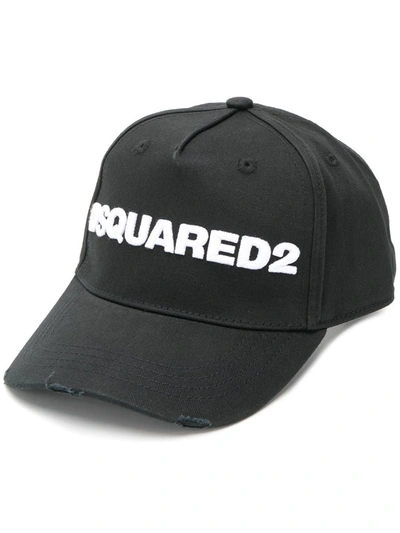 Shop Dsquared2 Cotton Cap With Logo In Black