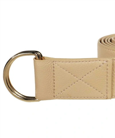 Shop Max Mara Norma Leather Belt In Beige