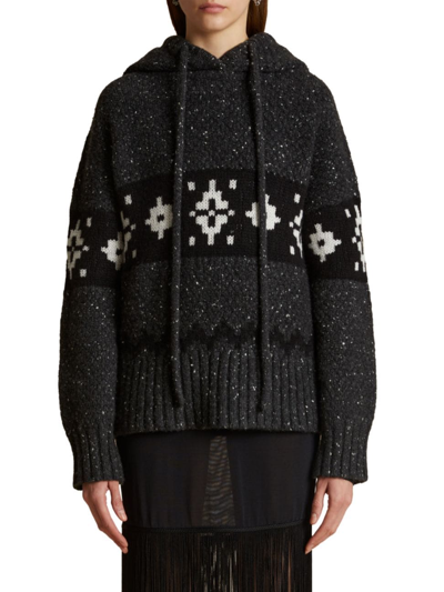 Shop Khaite Women's Dobbi Hooded Cashmere Sweater In Charcoal