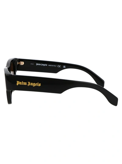 Shop Palm Angels Sunglasses In 1076 Black Mirror Gold