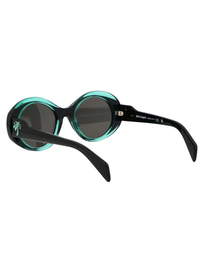 Shop Palm Angels Sunglasses In 5407 Green Dark Grey