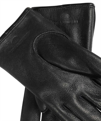 Shop Parajumpers Leather Gloves In Black