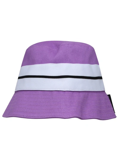 Shop Palm Angels Venice Lilac Cotton Hat In Violet
