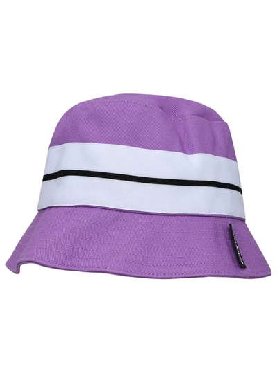 Shop Palm Angels Venice Lilac Cotton Hat In Violet